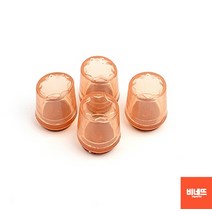 장판눌림 의자끌림 방지 사각고무캡 투명 사각 대 4P 화장대의자커버 사각의자발캡 소음방지