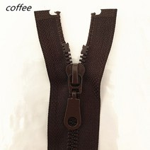 옷 지퍼 달기 2 조각 5 #(25-70 )cm 분리형 수지 지퍼 오프닝 자동 생태 잠금 플라스틱 지퍼 재봉 슈트 용, 14 커피_01 2pcs_05 50cm, 커피