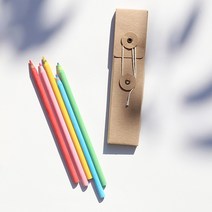 색종이 색연필 5자루 크라프트 케이스 set