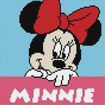 DIY 보석십자수 디즈니 미키마우스 헬로 미니 액자형 보석 비즈 25X25, 단품
