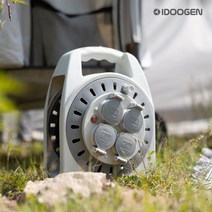 아이두젠 디자인 전기릴선 4구 감성 캠핑 리드선 연장선 20M, 그레이(CR20)