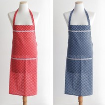 도트 선생님 보육교사 어린이집 앞치마 레이스 바리스타 작업 가게 원피스 주방데코, 레이스 도트 앞치마(블루)