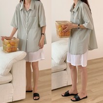 미소클로젯 빅사이즈 베리베리 반팔 셔츠(~110SIZE)