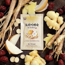 생강 품은 도라지 배숙 60팩 80ml 2박스 국내산 착즙 임산부 어린이 아기 아이 환절기 기관지 목 기침 건강 선물용, 2개