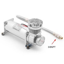 에어 서스펜션 에어 서스펜션 압축기 범용 14NPT 또는 크롬 200PSI 480C 12V 키트 BX102151SL, 01 3 8NPT