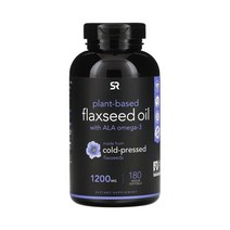 스포츠리서치 식물성 오메가3 아마씨유 ALA 1200mg 180베지캡슐 불포화 지방산 비건 베지테리언 Vegan Vegetarian 아마씨 오일 타피오카전분 리놀렌산 글리세린, 1개, 기본