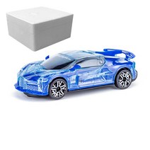 빛과 음악 차량 투명 다이캐스팅 비산 방지 장난감 전기 자동차 관성 어린이 선물, [02] With foam box