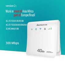 무선 라우터 공유기 벤톤 잠금 해제 4G + Lte 홈 무선 CPE 라우터 Sim 카드 Wan 포트 지원 WPS 리피터 Wifi, 02 Verision 2 Asia
