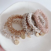 먼데이몰 여성 헤어 진주 머리끈 곱창머리끈 5종세트