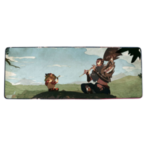 롤 LOL 디자인 마우스 패드 79종 시리즈 리그 오브 레전드 장패드 3mm 두께, 800x300mm + 3mm개, 연노랑