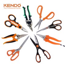 KENDO 다목적 사무용 만능 가위 원예 전지 함석 재단가위, 3. 함석가위 적색 30812, 1개