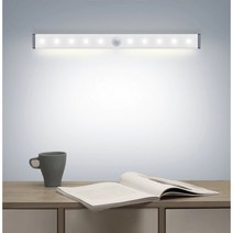 LED 원형 스틱형 무선 센서등 충전식 붙이는 무드등, 500mm(전구색)