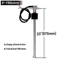 AD 0-190 Ohm 연료 레벨 센서 100MM 125MM 150MM 200MM 300MM 400MM 575MM 해양 보트 자동차 트럭 오일 액체 탱크 스페인/RU, [20] 575mm Sensor