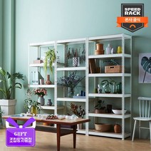 [스피드랙] 다용도/베란다 철제 수납선반 가로 600mm 모음, 400/1200/5단/블랙