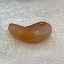 천연 원석 인간관계운 홍옥수 카넬리안 곡옥 36g h3×5.5cm (1점)