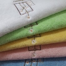 BYC 샤르망 코마 꽃자수 타올 타월, 1장, 랜덤
