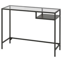 이케아 VITTSJO 빗셰 노트북책상 100x36 cm, 블랙브라운 602.213.53