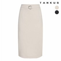 탱커스 여성 H라인 지퍼 솔리드 스커트
