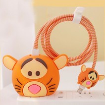 디즈니 미키 미니 애플 12 데이터 케이블 보호 커버 18W 충전기 쉘 20W 고속, 01 1