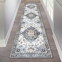 Aopota Hallway Runner Rug with Rubber Backing Moroccan Bohemian Kitchen Washable Distressed Carpet F