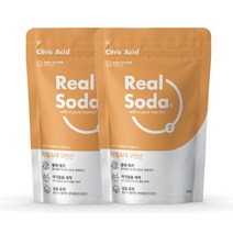 리얼소다 무수 구연산 프리미엄 2kg(1kg 2팩) 세탁 세정제 식용구연산 섬유유연제, 무수구연산 2kg(1kg 2팩)