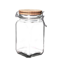 카페리아 유리 밀폐 커피보관용기 1.2L, 혼합 색상, 1개