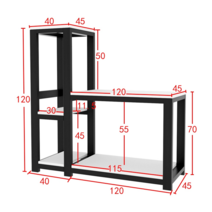 수족관 받침대 인테리어 축양장 철제 소품선반 광폭, 플라워랙40x45x120실린더랙120x45x70