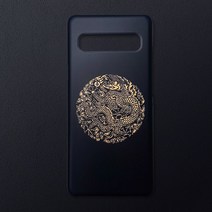 우리일쌍 유광 전통문양 왕을 담은 블랙 골드 곤룡포 디자인 휴대폰 케이스/군인 임관 선물 추천 (3677596), 갤럭시6