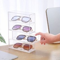 선글라스 보관함 안경보관 케이스 안경진열대 커피캡슐 수납함, 투명