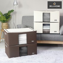 [2개세트] 벨라홈 대용량 와이어 이불정리함105L, 아이보리