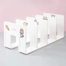 리빙공감 일열정렬 대형 아크릴 책꽂이, 화이트