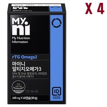 저온 초임계 알티지오메가3 오일 캡슐 rTG오메가3 dha epa 비타민e 항산패 식약처인증 고함량 장용성 3세대 불포화지방산 혈행개선, 4개, 60캡슐