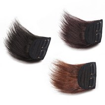 인모 헤어 뿅 옆 뿌리 볼륨커버 가발 미니 정수리 부분가발 정수리가발 헤어피스 내츄럴블랙 브라운 1핀 2핀 3핀 15cm 20cm 30cm, 1개, 2핀 15cm-내추럴 블랙