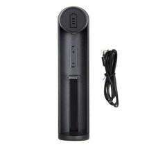 21700/20700/26650/18650/18490 용 USB 충전기 3.7vrechargeable li-ion 배터리, 검은색