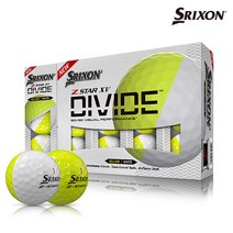 스릭슨 제트스타 디바이드 골프공 4피스 Z-STAR XV7 DIVIDE, 화이트 + 옐로우, 1개