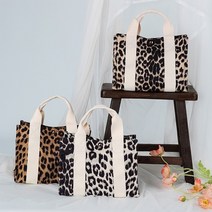 여자 호피 레오파드 미니토트백 크로스 가방