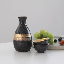 금장 도자기 술병, 금장술병[블랙]