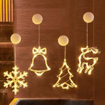 어니우니 크리스마스 LED조명 무드등 부착형 눈꽃송이, 트리