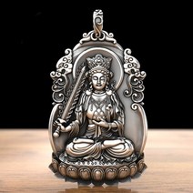 Lh retro void tibetan bodhisattva는 남성과 여성을위한 삶의 부처 솔리드 조디악 가디언 목걸이의 암소와 호랑이 펜던트입니다., 단일 펜던트