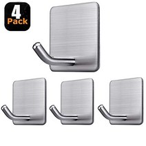 Fotosnow Adhesive Hooks Stick on Towel Hooks Heavy Duty Wall Hooks Hangers for Hanging Bathroom Kitc, 1