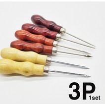 가죽 공예용 공구 세트 3P 마름 송곳 우드 바늘 도구 다이소