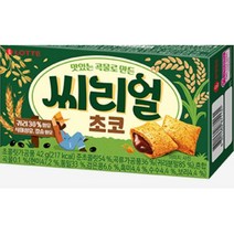 칠성 스낵바 회사간식 탕비실간식 맛있는 곡물로 만든 롯데 씨리얼 초코 간식박스 과자세트 대용량과자 42G 5개, 12세트