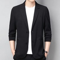 남성 코튼 린넨 정장 재킷 봄 여름 루스 캐주얼 그레이 블레이저 긴 소매 비즈니스 블랙 코트