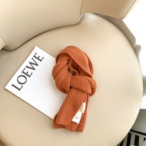 후암마켓 아동목도리 니트머플러 더블라벨 무지
