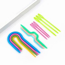 코바늘 레이스 뜨기 티코스터 가방 파우치 모자 뜨개질 크로 셰 뜨개질 플라스틱 곡선 크로 셰 뜨개질 u 자형 큰 눈 바늘 후크 트위스트 직조 바늘 diy 뜨개질 스카프 바느질, 스타일 2