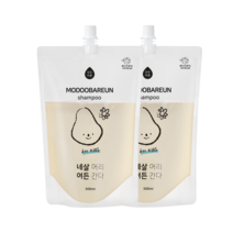 모두바른 키즈 어린이 비듬 샴푸 두피 각질 초등학생 4세 12세 전용 샴푸, 리필팩 500ml x 2ea