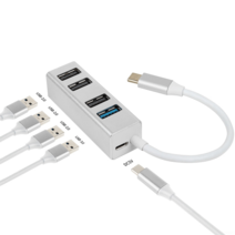 DFMEI USB3.1 3.0 알루미늄 합금 미니 허브 선물 허브 허브 세미퍼 USB3.0 허브 미니, Type-C 인터페이스