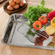 주방 사각 스텐 스텐레스 야채 베이킹 튀김 거름망 쟁반 트레이 밧드 체반, 스텐트레이특대