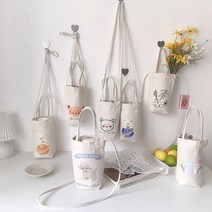 패브릭 심플 숄더 텀블러 미니 포켓 가방 에코백 KL76