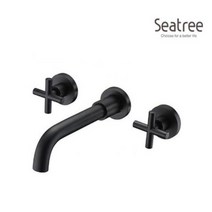 벽매립 세면 수전 ST-1505B 블랙, 1개